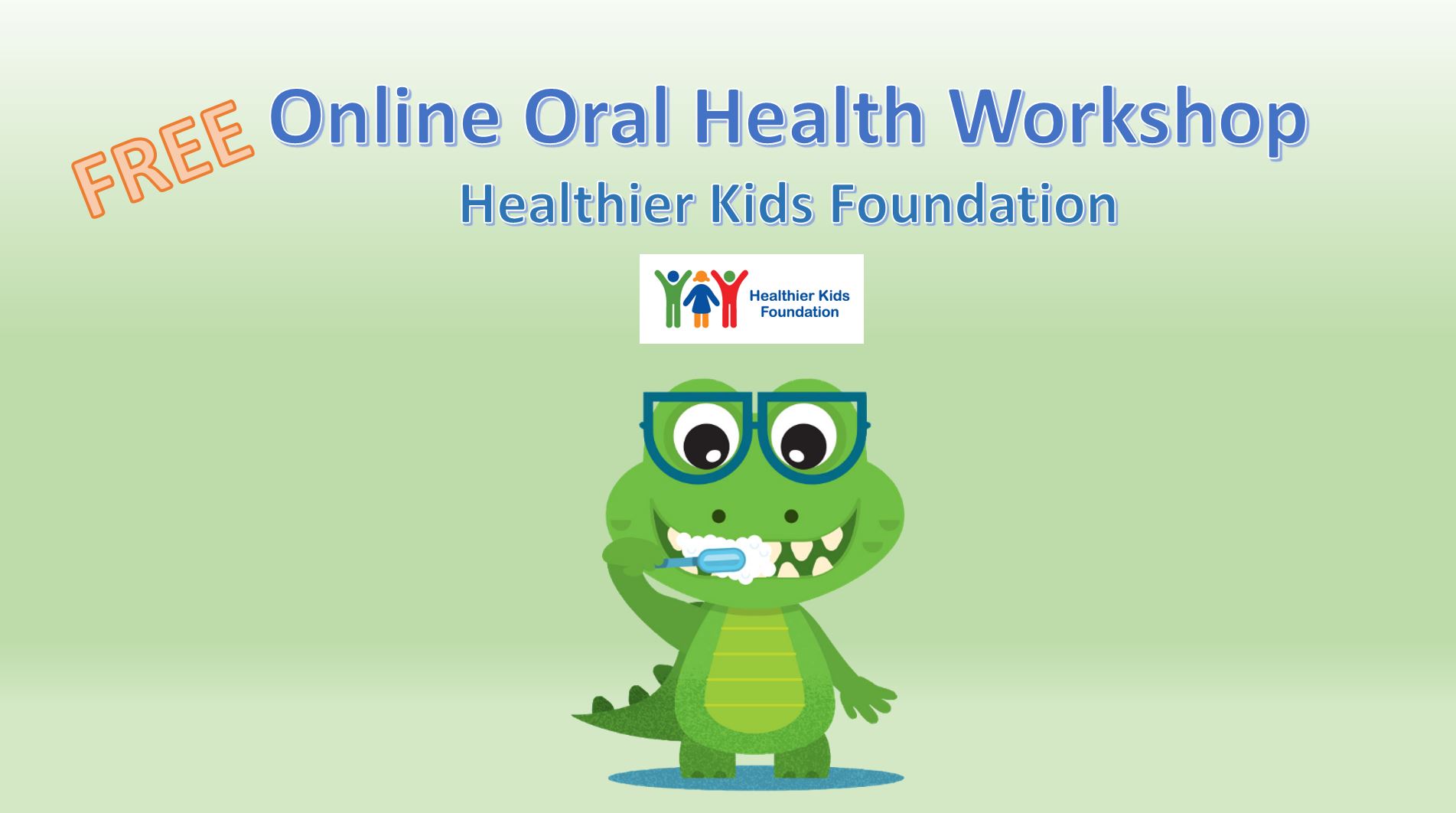 Miguel the Alligator brushes his teeth